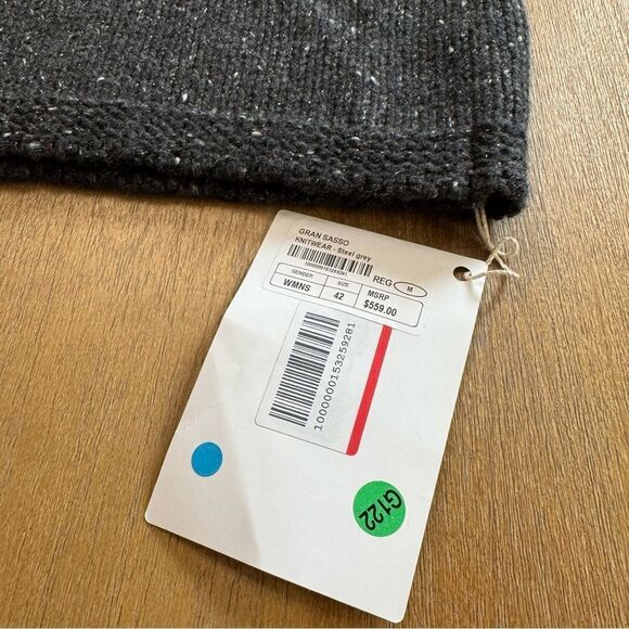 Gran Sasso Cashmere Chunky Knit Sweater 42/Small Cowl‎ Neck 3/4 Sleeve Gray - Picture 4 of 15